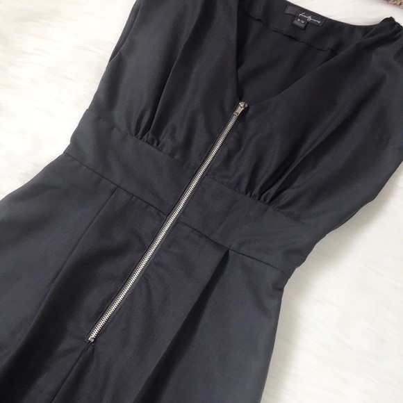 TWENTY ONE— Charcoal Pleated Dress - Picture 1 of 7